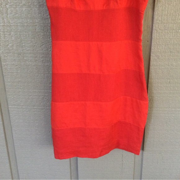 Geary Roark Linen Mini Dress Size 6 Colorblock Sleeveless Women Preppy - Picture 3 of 15